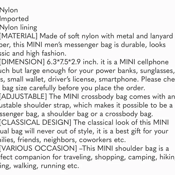 Men's Messenger Bag - Crossbody Shoulder Bags Travel Bag - Picture 8 of 8